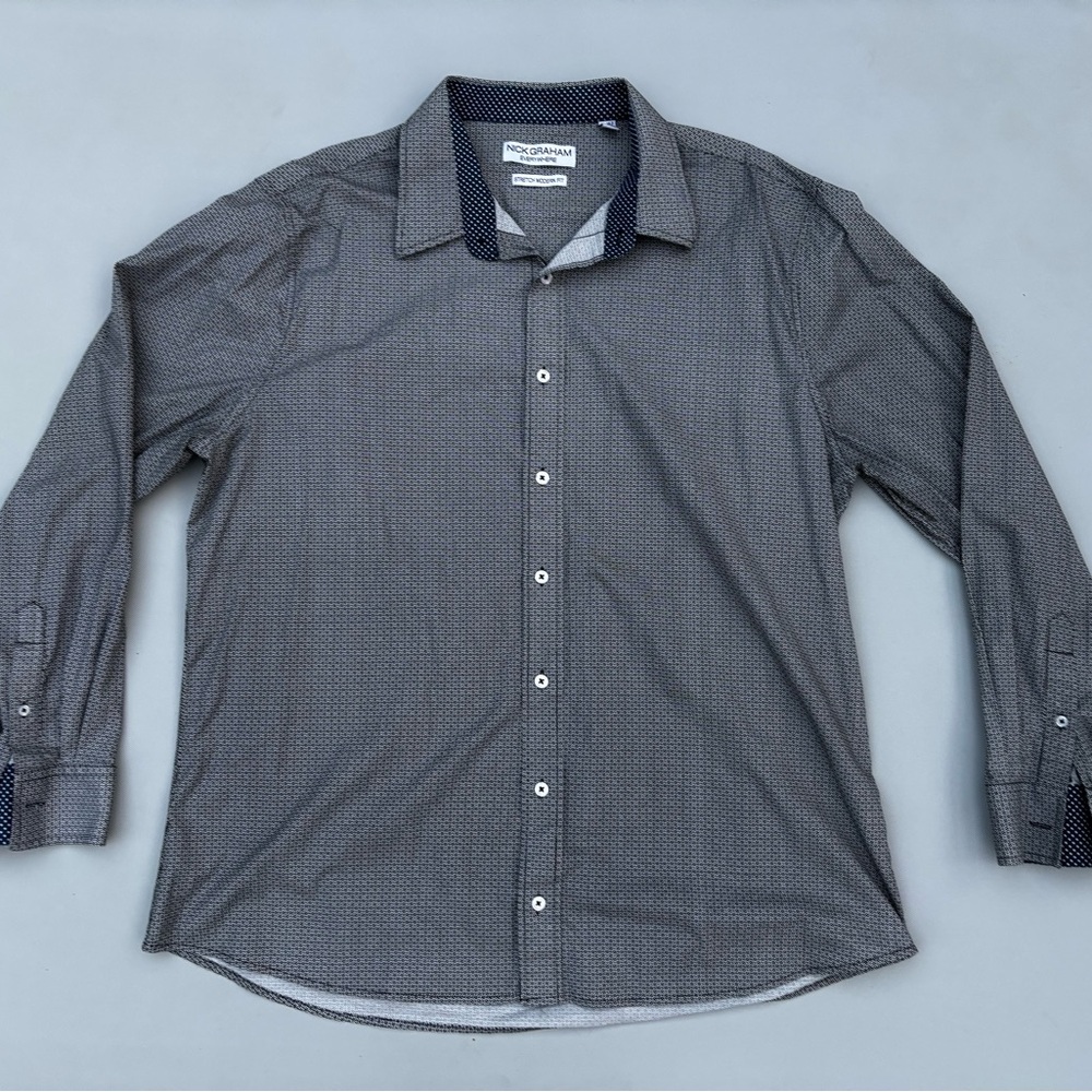 Nick Graham Everywhere pattern Button Down Shirt 2XL